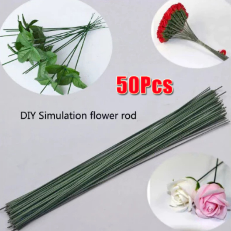 Wire Stem Florist - 50 szt. Zielone druciki florystyczne do