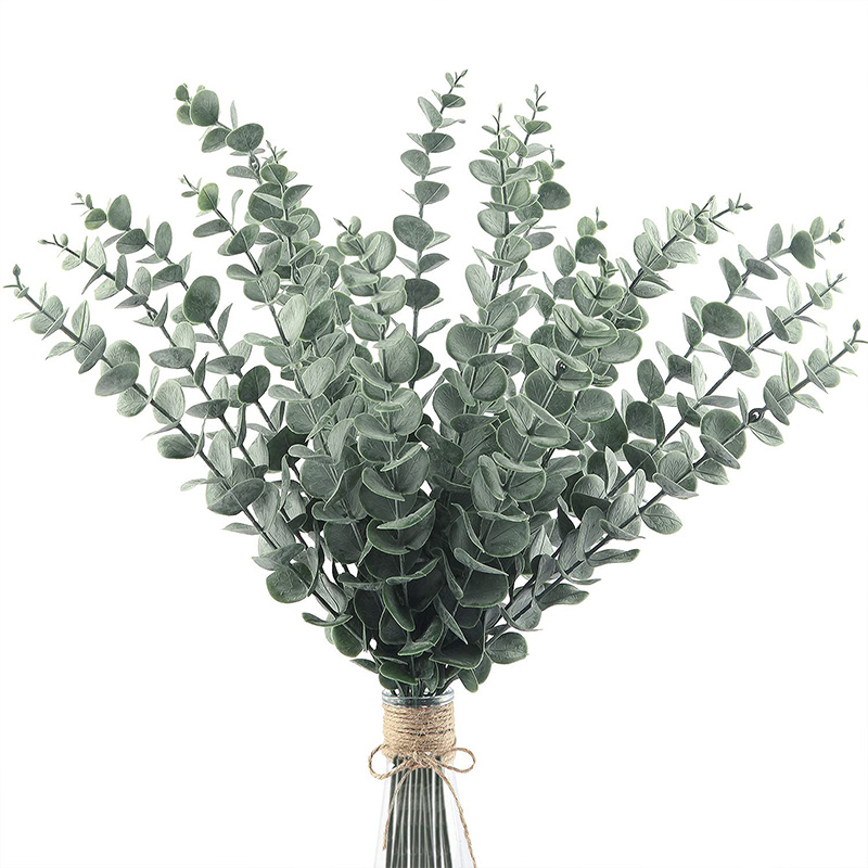Eucalyptus Preserved - 20szt Sztuczne łodygi eukaliptusa Liście Zielone