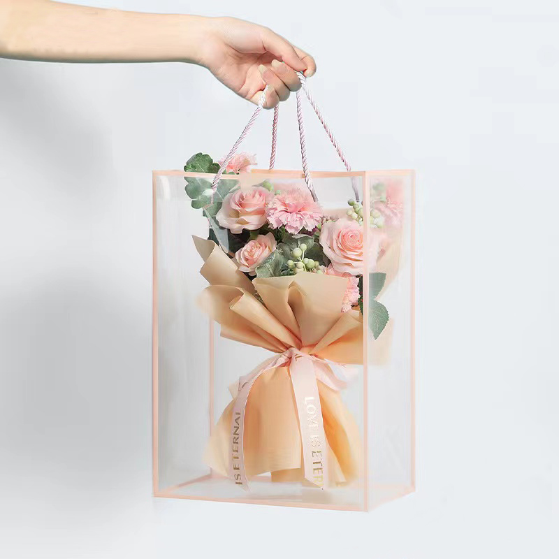 Longs Florist Supply - Przezroczysta torba z grubej bawełny bukiet
