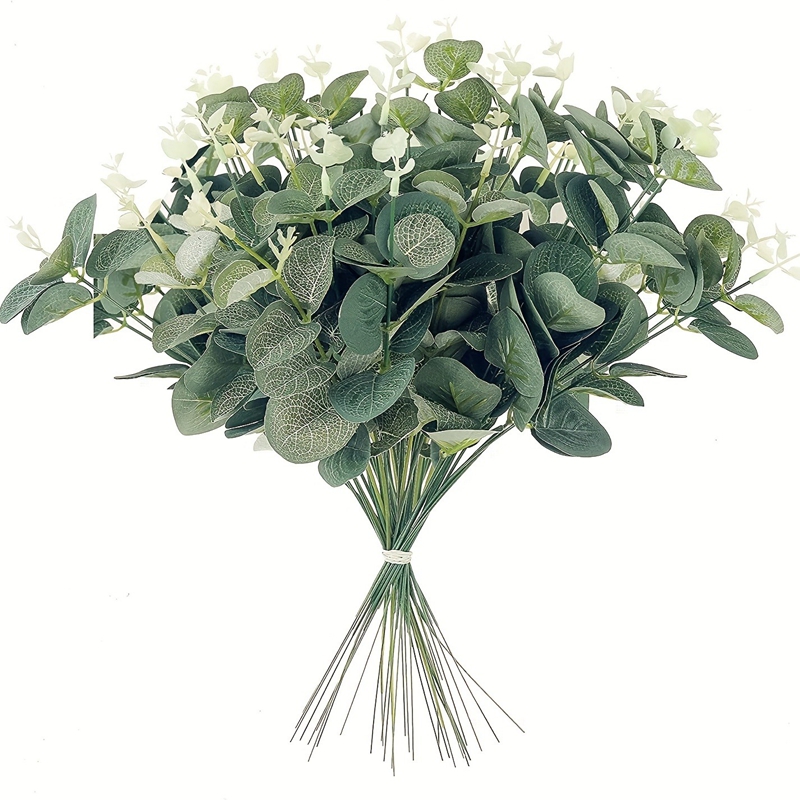 Eucalyptus Preserved - 5/10/15 szt. Sztuczne kwiaty eukaliptusa Bukiet