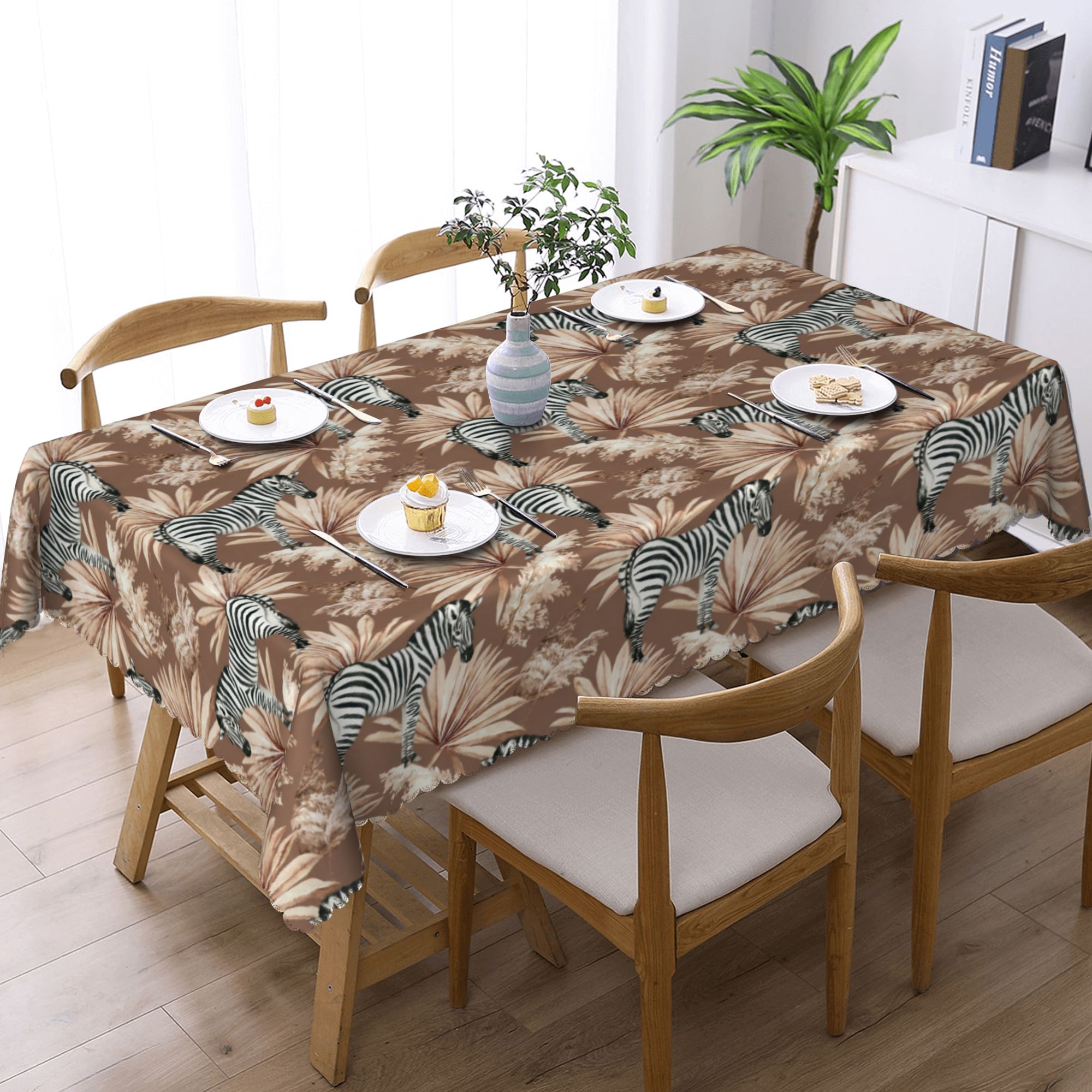Obrus z motywem zebry i suszon – Palm Leaf Dried recenzja i cena