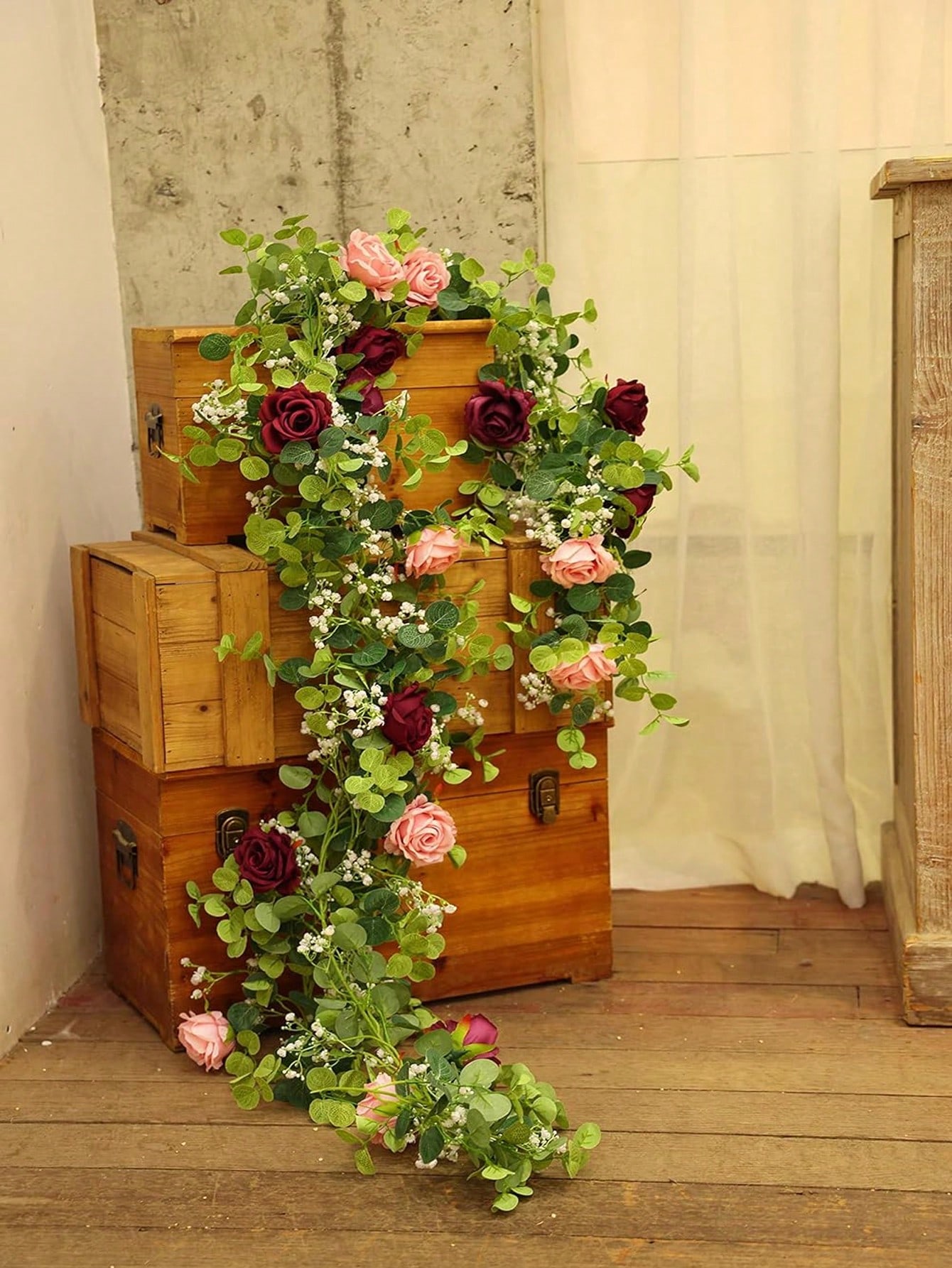 1szt 5.9FT Sztuczna winorośl e – Eucalyptus Preserved recenzja i cena