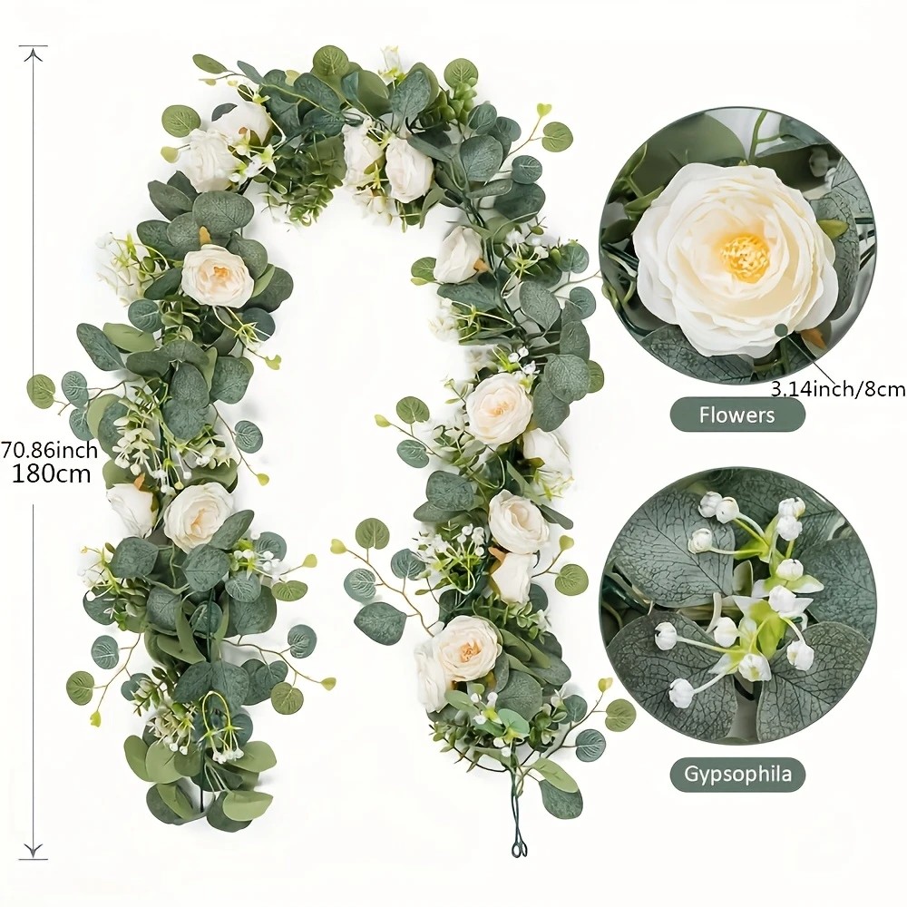 Girlandy z eukaliptusa i róż o – Eucalyptus Preserved recenzja i cena