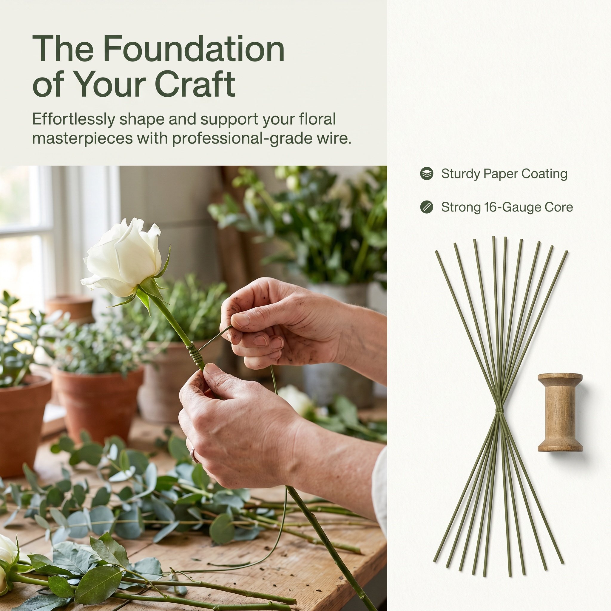 100 szt. 40cm Drut florystyczn – Wire Stem Florist recenzja i cena